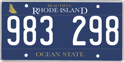 RI license plate 983298