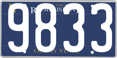 RI license plate 9833