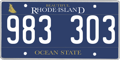 RI license plate 983303