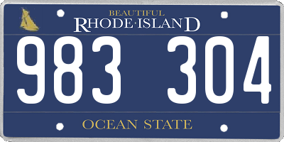 RI license plate 983304