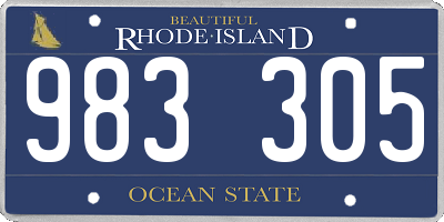 RI license plate 983305