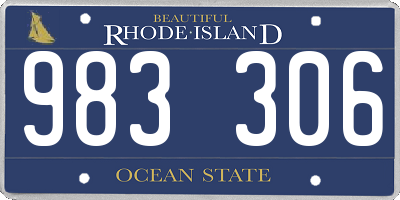 RI license plate 983306