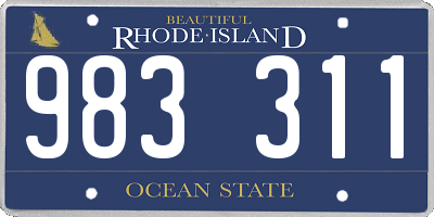 RI license plate 983311