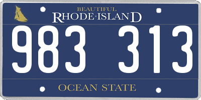 RI license plate 983313