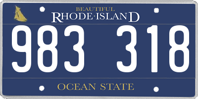 RI license plate 983318