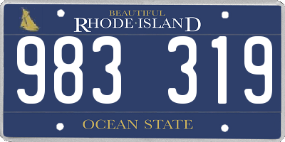 RI license plate 983319