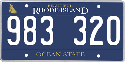 RI license plate 983320