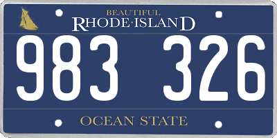 RI license plate 983326