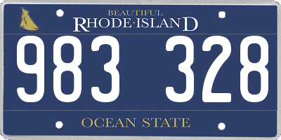 RI license plate 983328