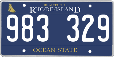RI license plate 983329