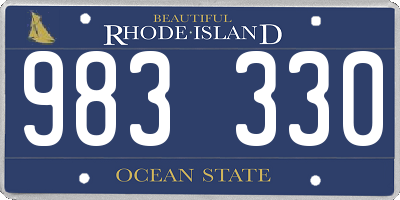 RI license plate 983330