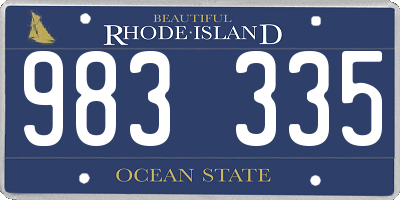 RI license plate 983335