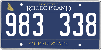 RI license plate 983338
