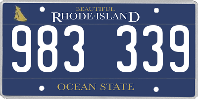 RI license plate 983339