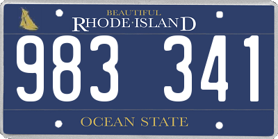 RI license plate 983341