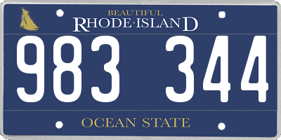 RI license plate 983344