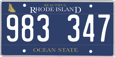 RI license plate 983347