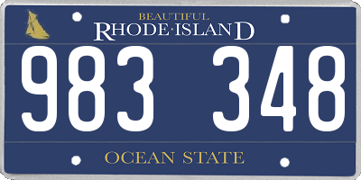 RI license plate 983348