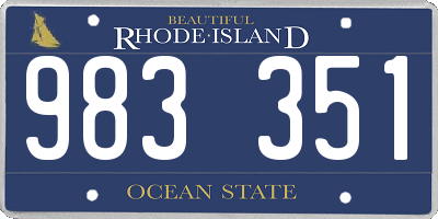 RI license plate 983351