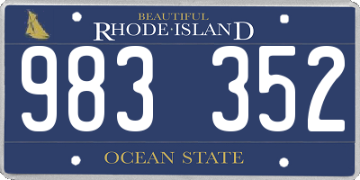 RI license plate 983352