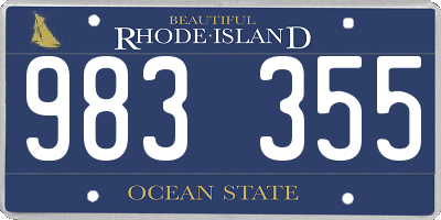 RI license plate 983355