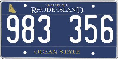 RI license plate 983356