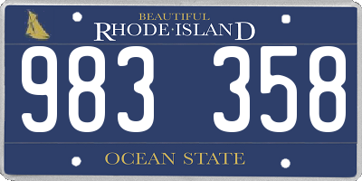 RI license plate 983358