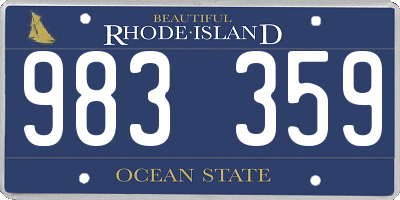 RI license plate 983359