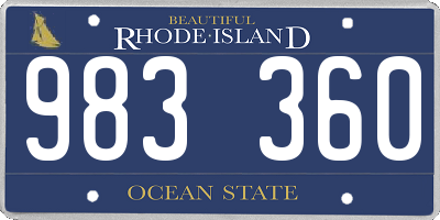 RI license plate 983360