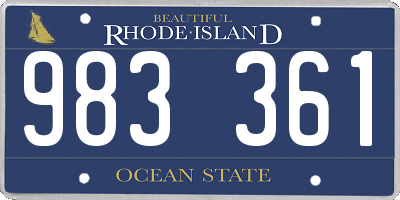 RI license plate 983361