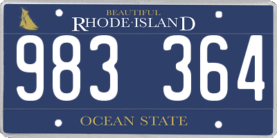 RI license plate 983364