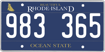 RI license plate 983365