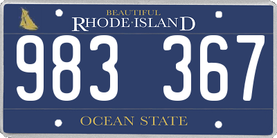RI license plate 983367