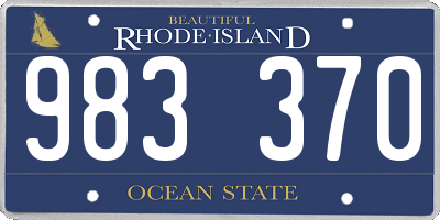 RI license plate 983370