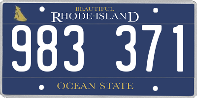 RI license plate 983371