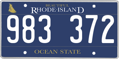 RI license plate 983372