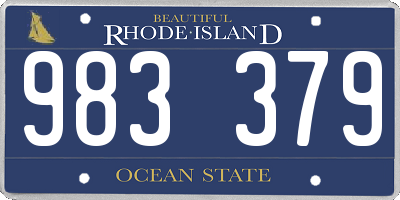 RI license plate 983379