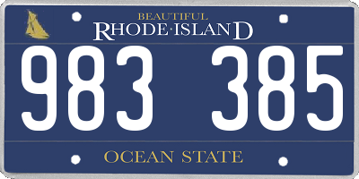 RI license plate 983385