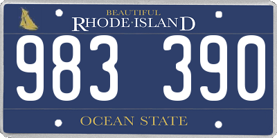 RI license plate 983390