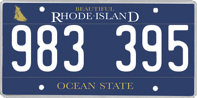 RI license plate 983395