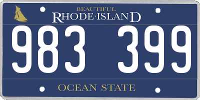 RI license plate 983399
