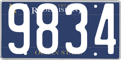RI license plate 9834