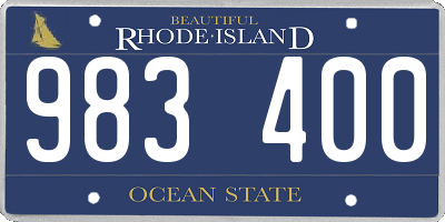 RI license plate 983400