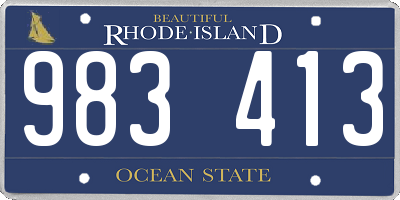 RI license plate 983413