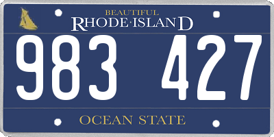 RI license plate 983427