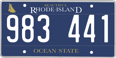 RI license plate 983441