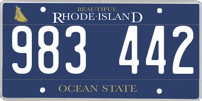 RI license plate 983442