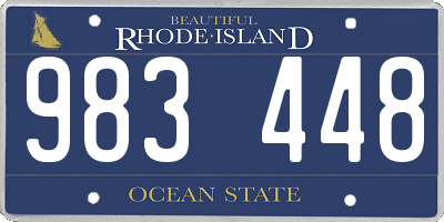 RI license plate 983448