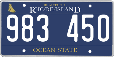 RI license plate 983450