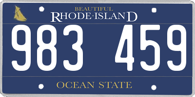 RI license plate 983459